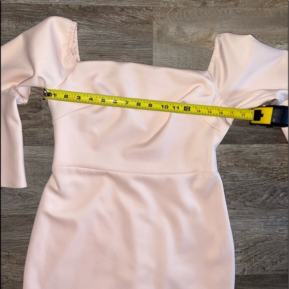 Betsey Johnson Womens Off The Shoulder Bell Sleeve Dress Blush Size 6 - Picture 9 of 13